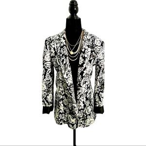 ASOS Black and white floral blazer
